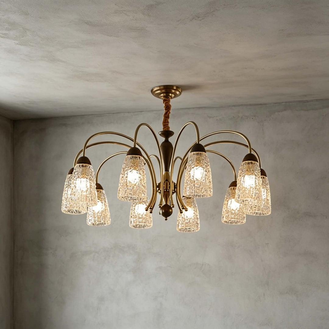 Lucian Chandelier - French Vintage Dining Room Glass Light Fixture | Vinlighting