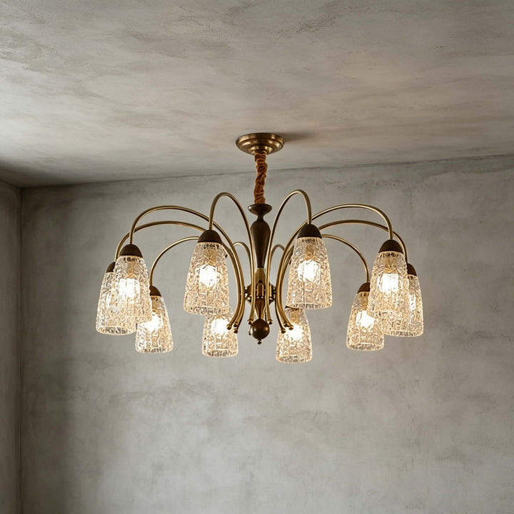 Lucian Chandelier - French Vintage Dining Room Glass Light Fixture | Vinlighting