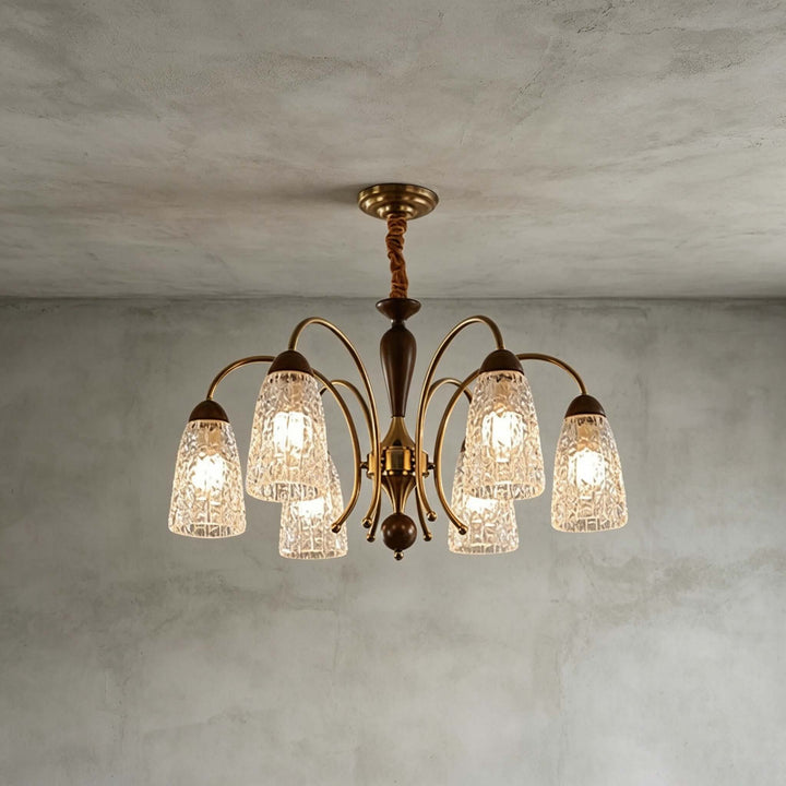 Lucian Chandelier - French Vintage Dining Room Glass Light Fixture | Vinlighting