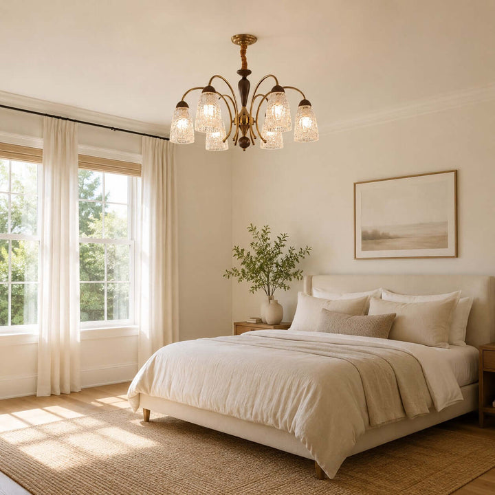 Lucian Chandelier - French Vintage Dining Room Glass Light Fixture | Vinlighting