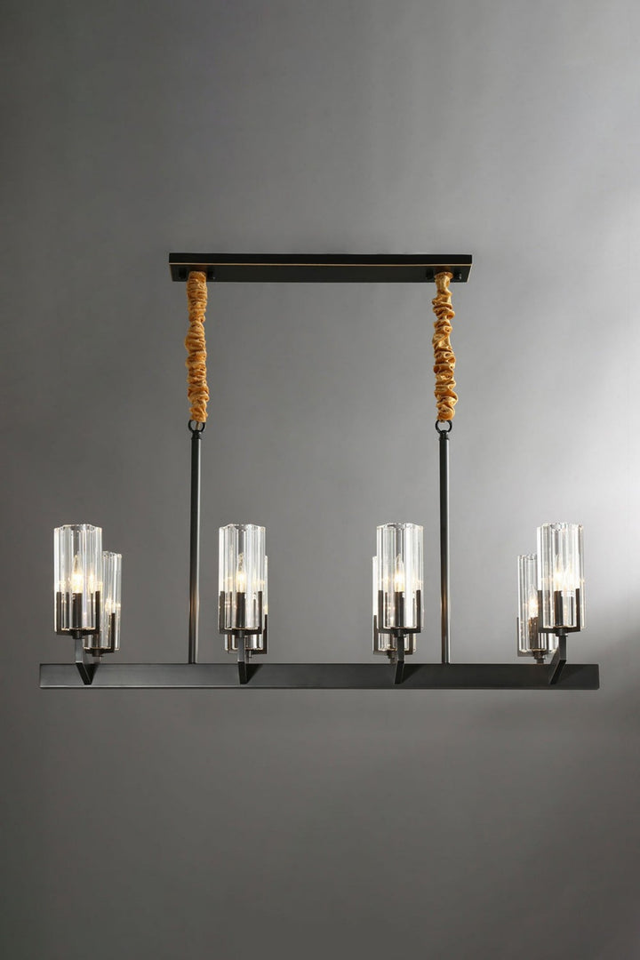 Luminara Chandelier – Modern Brass & Glass Living Room Light