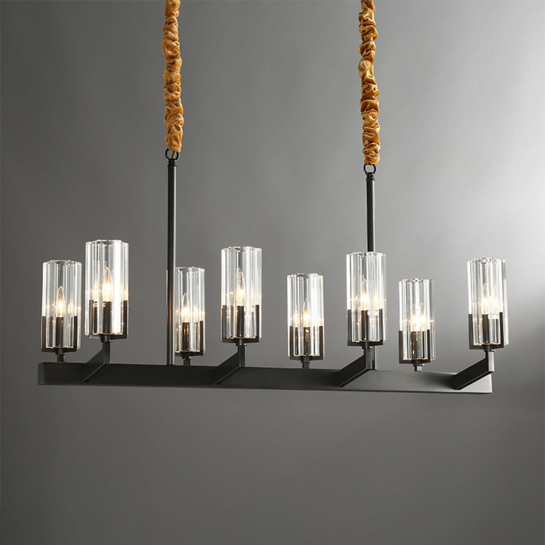 Luminara Chandelier – Modern Brass & Glass Living Room Light