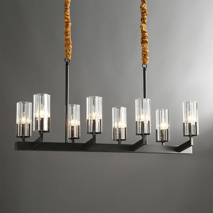 Luminara Chandelier – Modern Brass & Glass Living Room Light