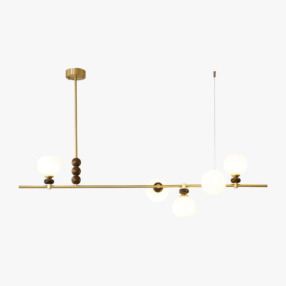 Lumora Modern Minimalist Glass Linear Chandelier for Dining Room | Vinlighting