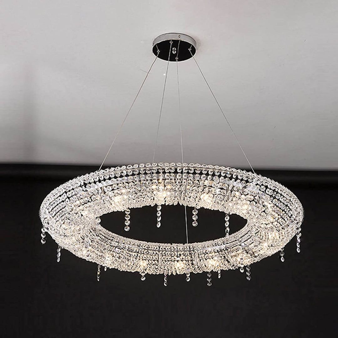 Lumori Chandelier Contemporary Round Luxury Crystal Pendant