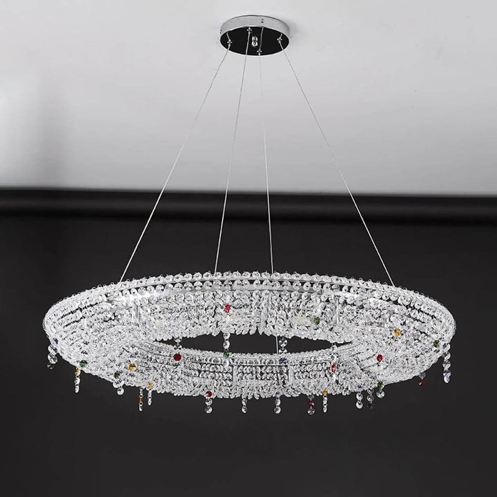 Lumori Chandelier Contemporary Round Luxury Crystal Pendant