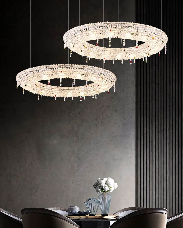 Lumori Chandelier Contemporary Round Luxury Crystal Pendant