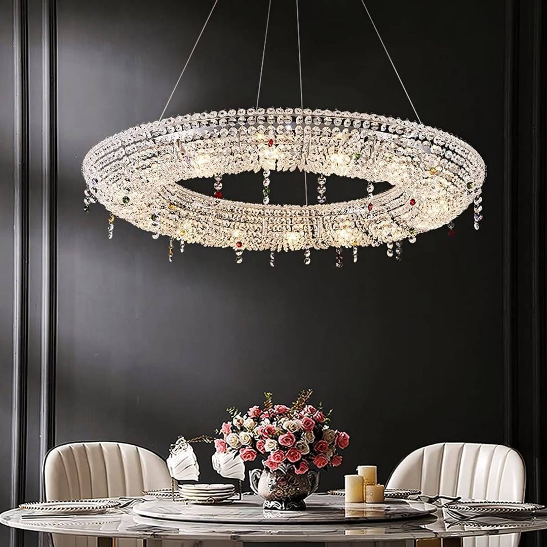 Lumori Chandelier Contemporary Round Luxury Crystal Pendant
