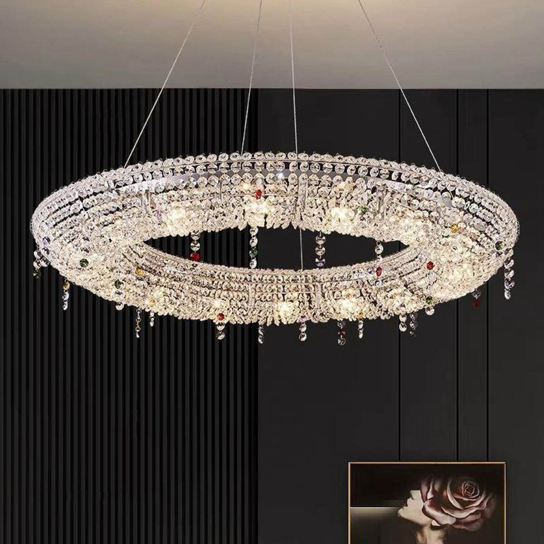Lumori Chandelier Contemporary Round Luxury Crystal Pendant