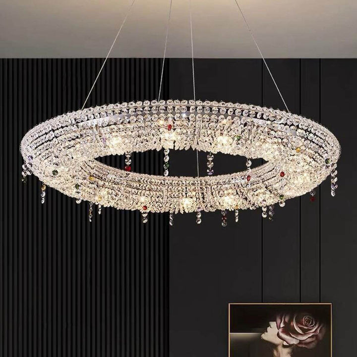 Lumori Chandelier Contemporary Round Luxury Crystal Pendant