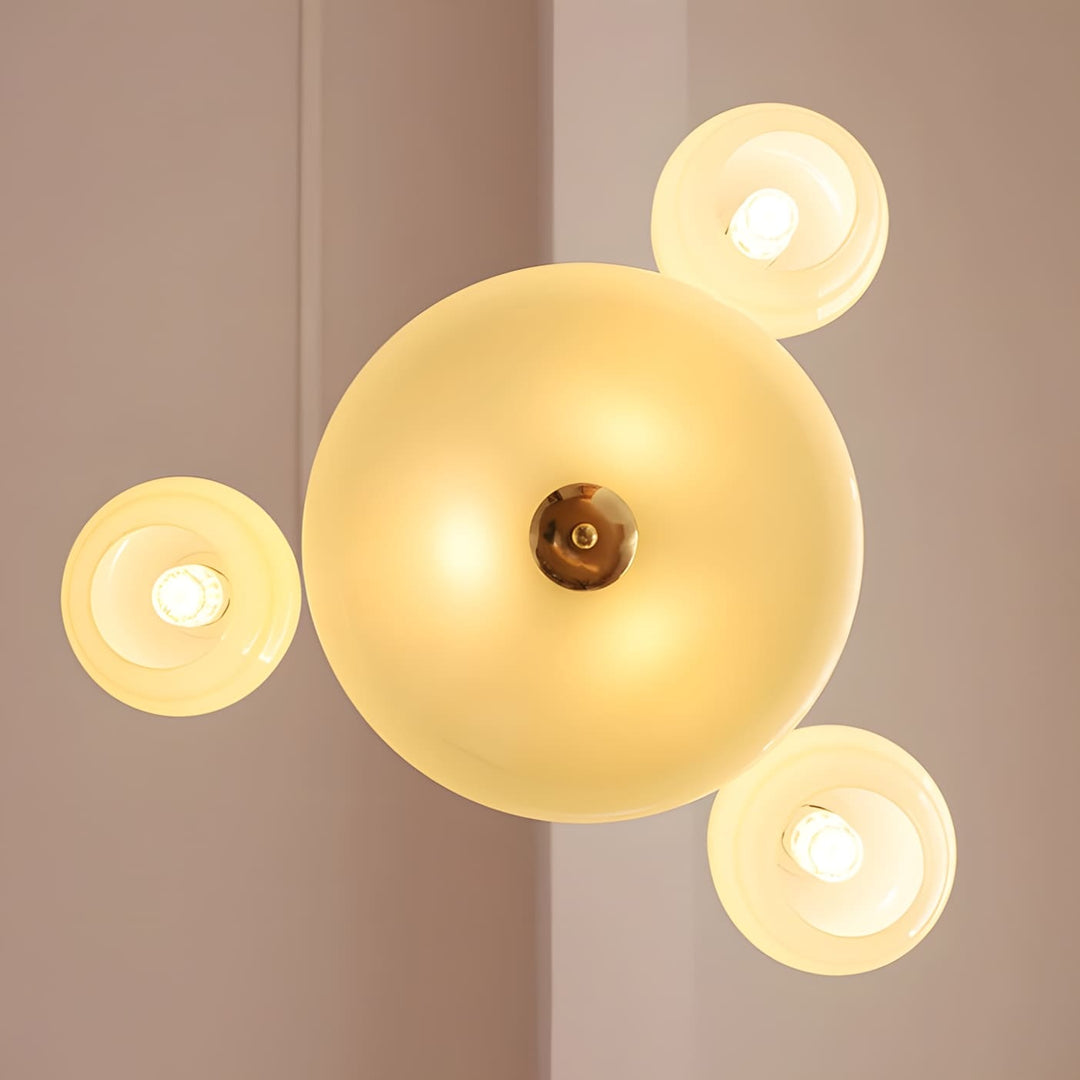 Lunara Chandelier – Contemporary Brass & Glass Living Room Light