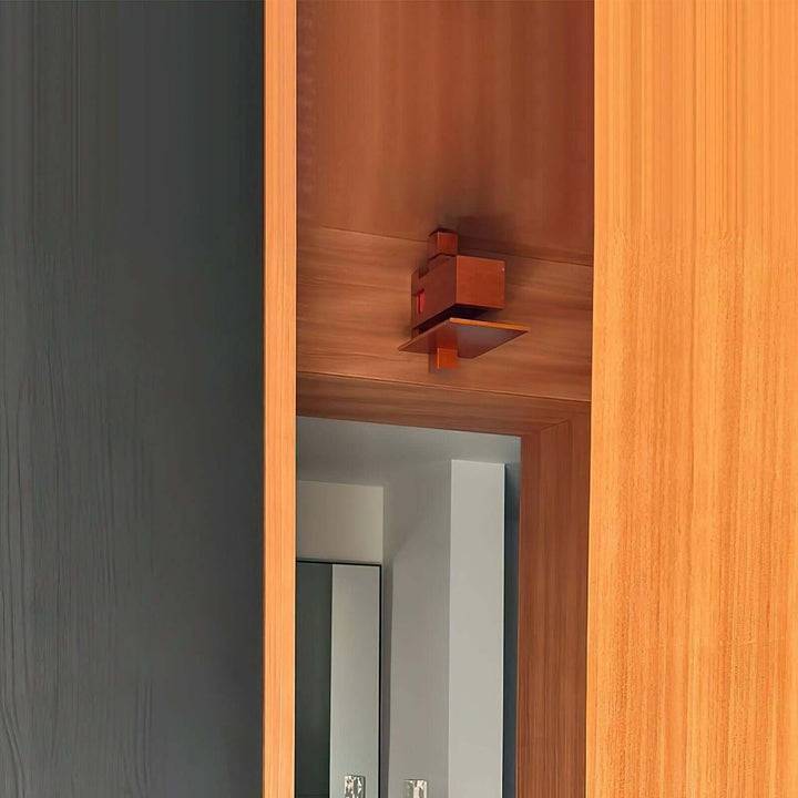 Lunarex Wall Lamp - Retro Creative Paneled Solid Wood Wall Lamp