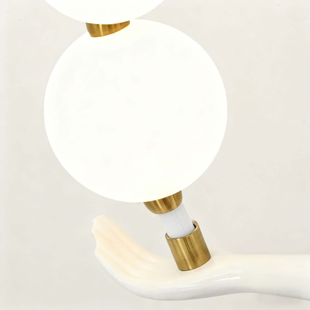 Lunari Sculpture Floor Lamp – Golden Sculpture Living Room Floor Lamp