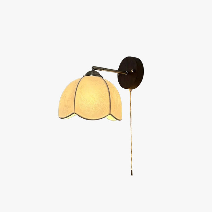 Lunavo Wall Sconce – French Vintage Fabric Shade Wall Lamp for Bedside | Vinlighting