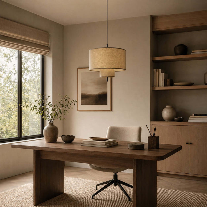 Luneth Pendant Light - Wabi-Sabi Tiered Fabric Hanging Light Decor | Vinlighting