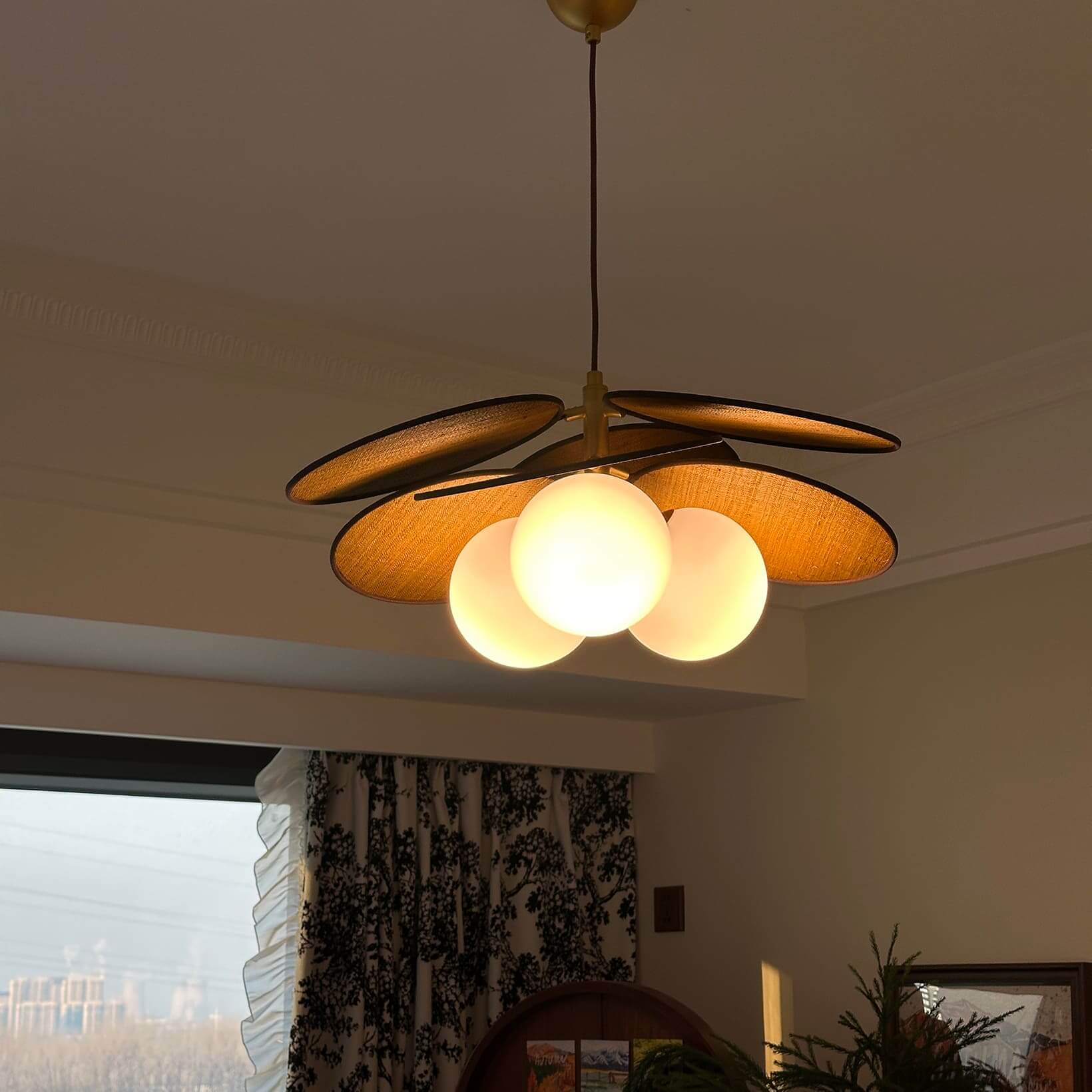 Lunetra Chandelier – Contemporary Metal and Glass Bedroom Light
