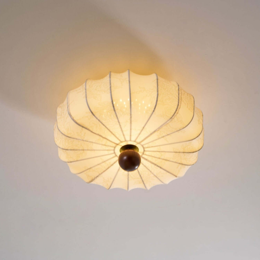 Luneya French Vintage Bedroom Fabric Ceiling Light