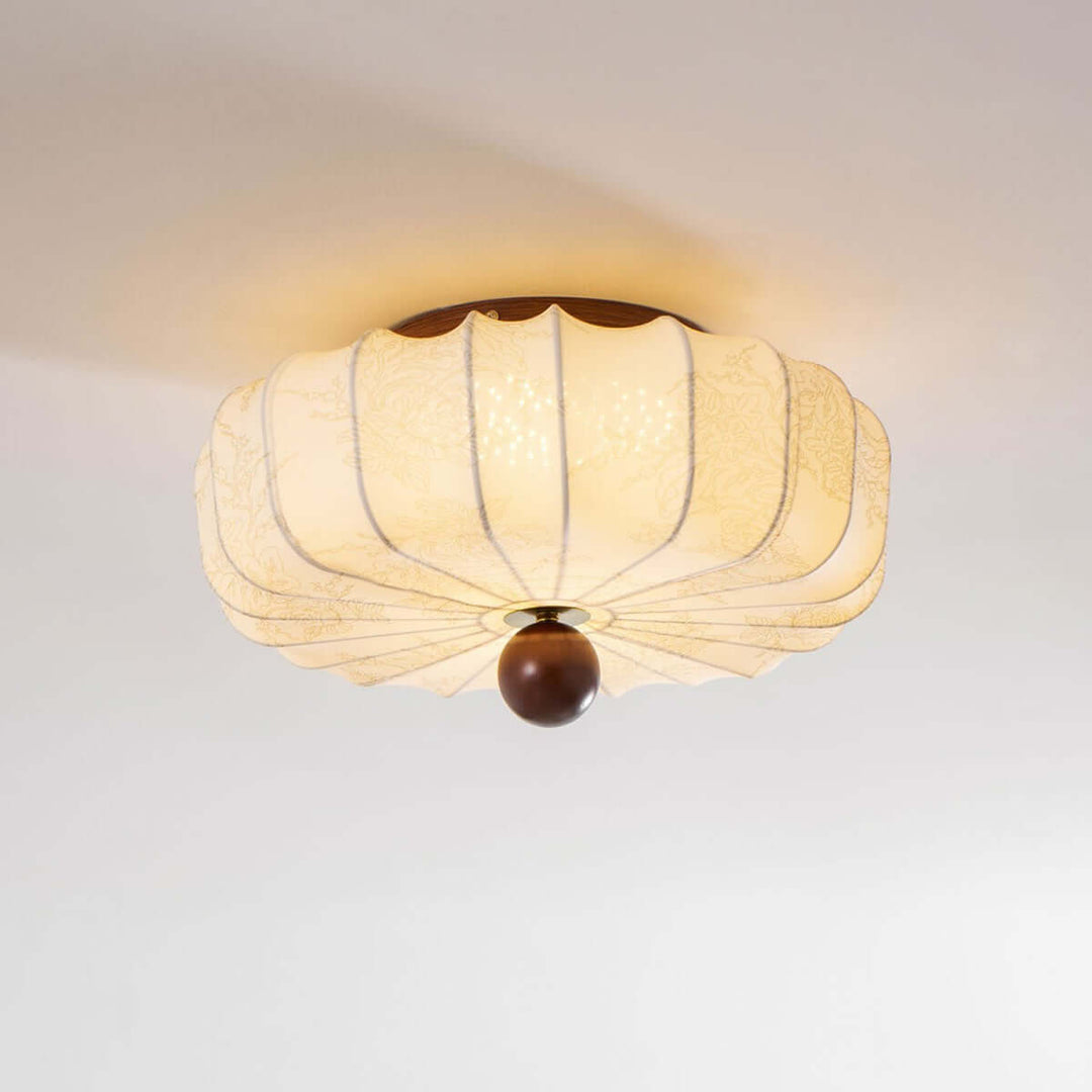 Luneya French Vintage Bedroom Fabric Ceiling Light