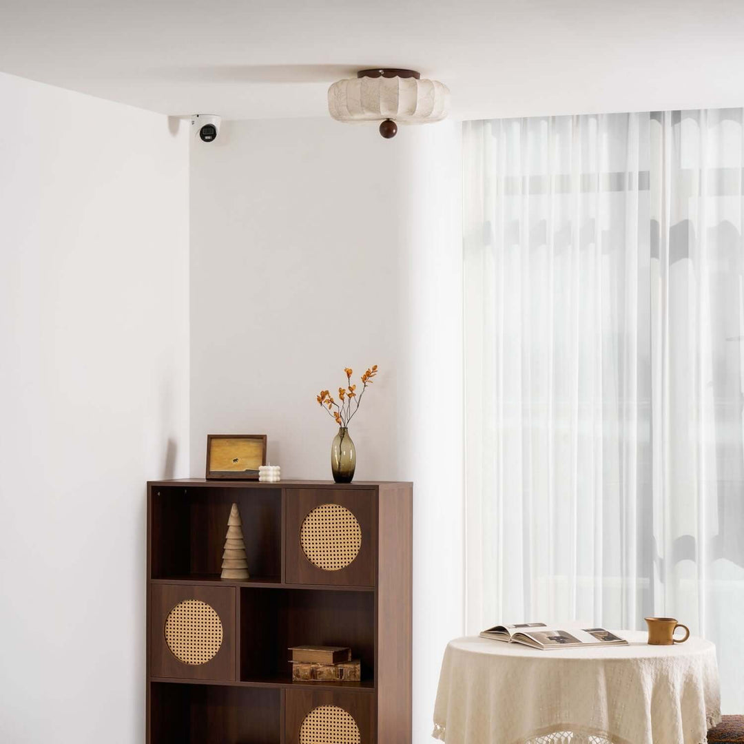 Luneya French Vintage Bedroom Fabric Ceiling Light