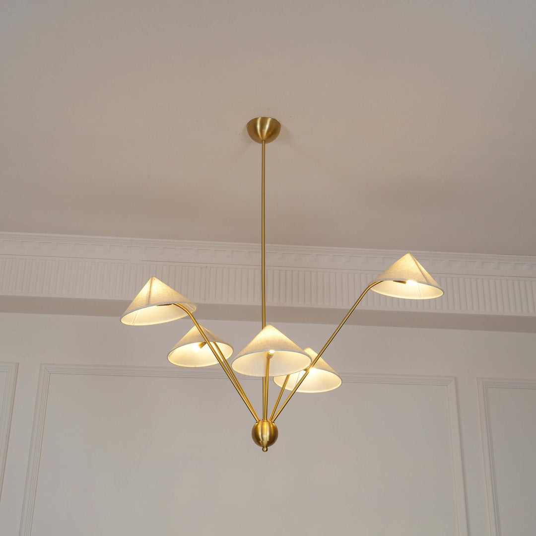 Luniva Chandelier - Modern Metal Fabric Light for Living Room & Dining