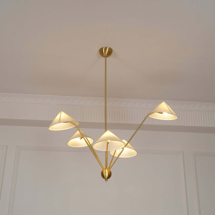 Luniva Chandelier - Modern Metal Fabric Light for Living Room & Dining