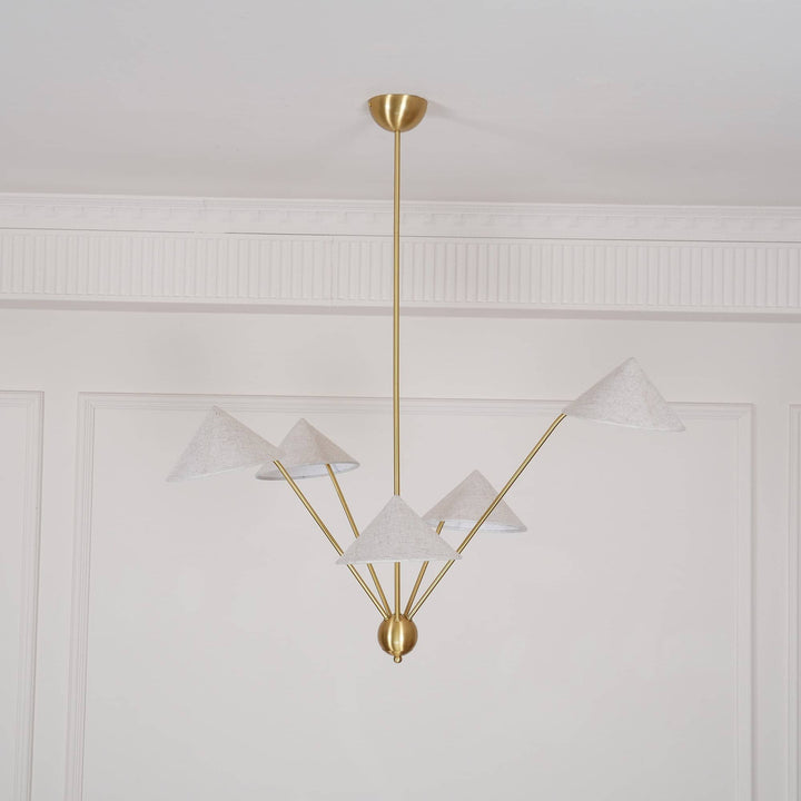 Luniva Chandelier - Modern Metal Fabric Light for Living Room & Dining