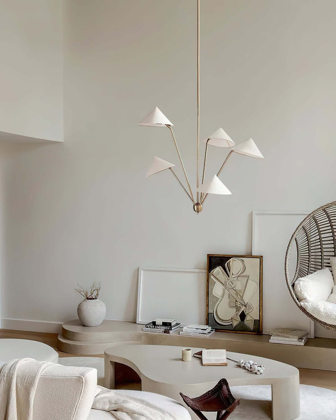 Luniva Chandelier - Modern Metal Fabric Light for Living Room & Dining
