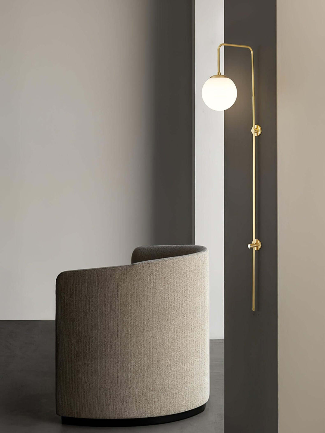 Lunivex Wall Lamp – Spherical Brass Postmodern Wall Sconce