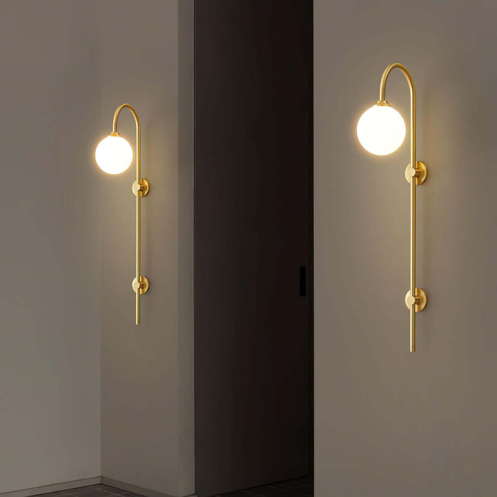 Lunivex Wall Lamp – Spherical Brass Postmodern Wall Sconce