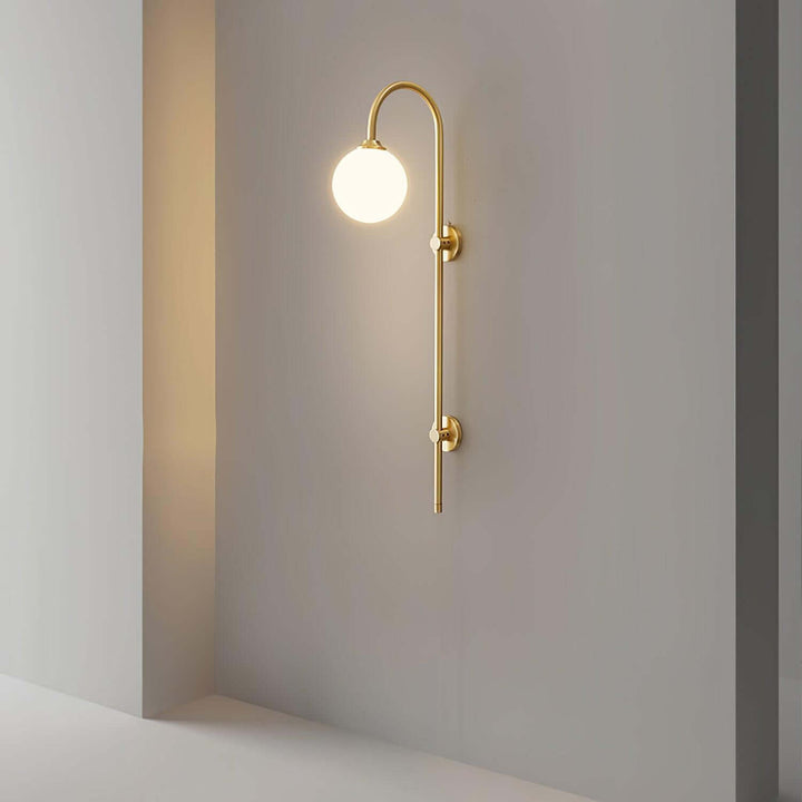 Lunivex Wall Lamp – Spherical Brass Postmodern Wall Sconce