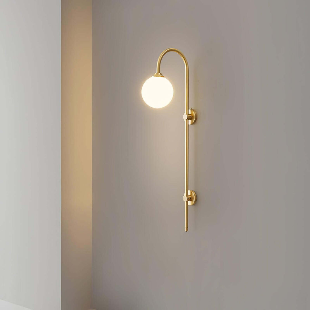 Lunivex Wall Lamp – Spherical Brass Postmodern Wall Sconce