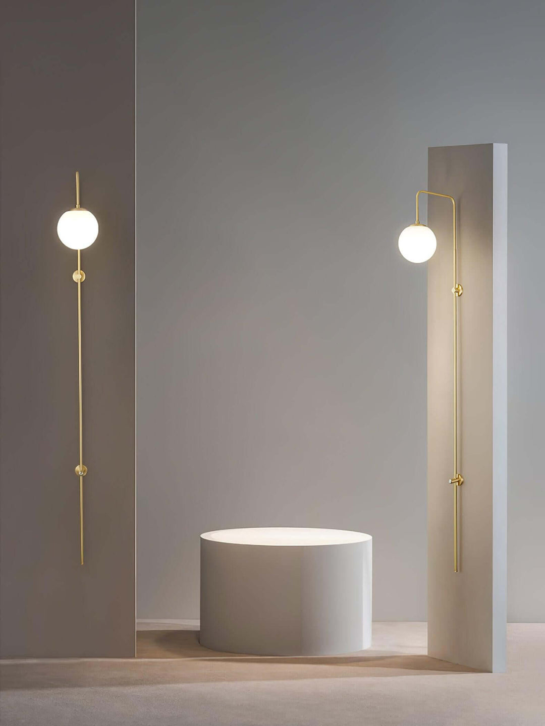 Lunivex Wall Lamp – Spherical Brass Postmodern Wall Sconce