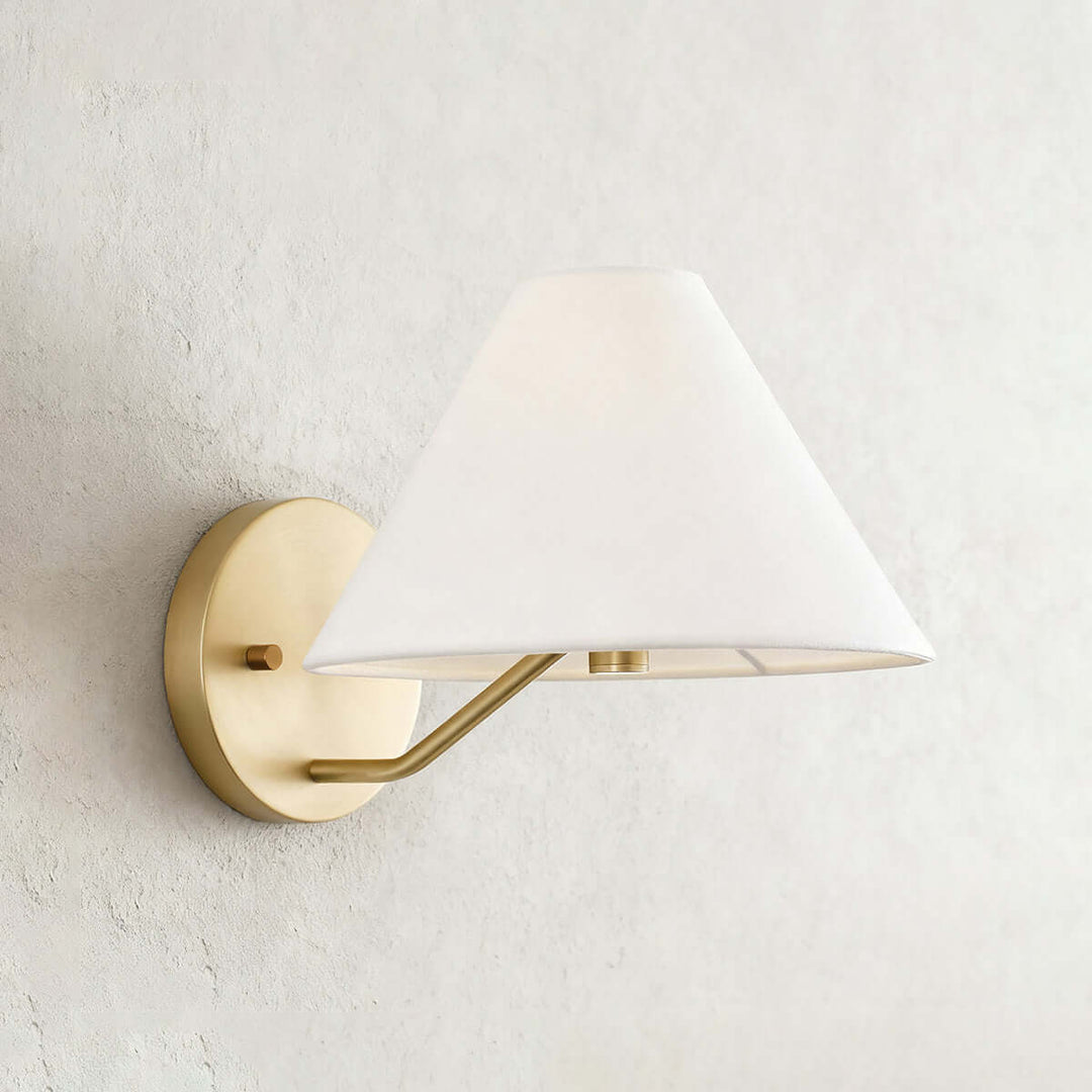 Lurean Wall Lamp – Vintage Simple Brass Fabric Aisle Lamp