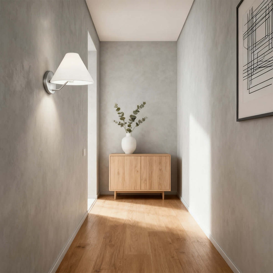 Lurean Wall Lamp – Vintage Simple Brass Fabric Aisle Lamp