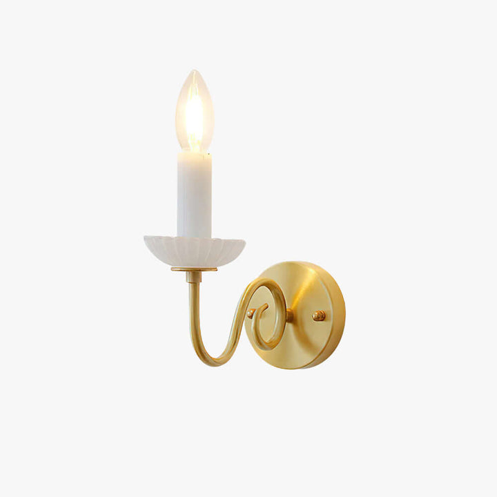 Lureza Wall Light – French Vintage Brass Creative Candlestick Lamp