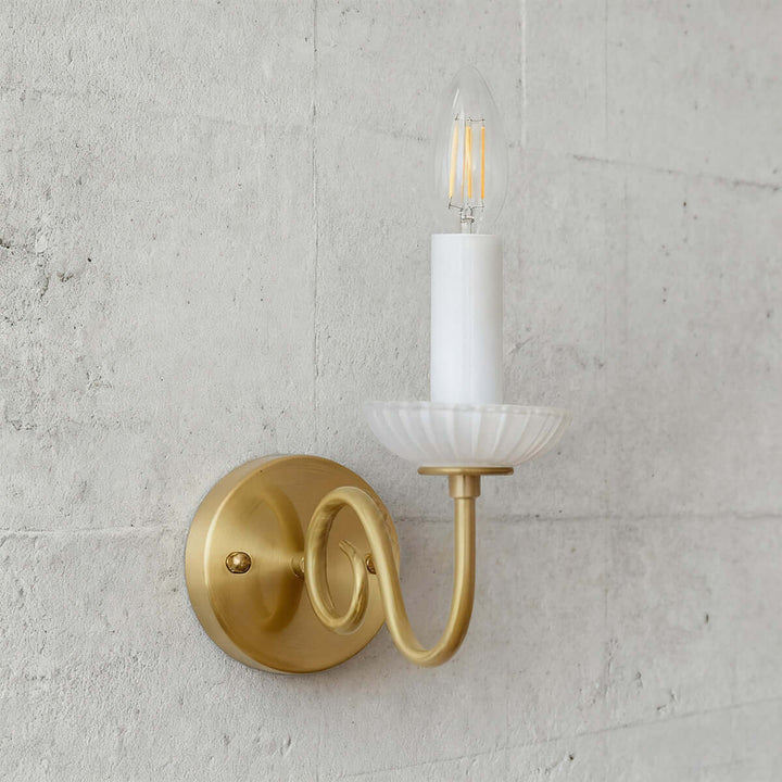 Lureza Wall Light – French Vintage Brass Creative Candlestick Lamp