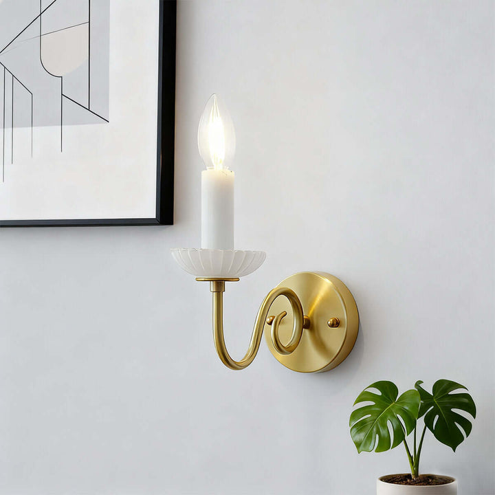 Lureza Wall Light – French Vintage Brass Creative Candlestick Lamp