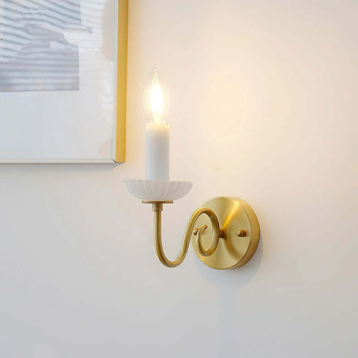 Lureza Wall Light – French Vintage Brass Creative Candlestick Lamp