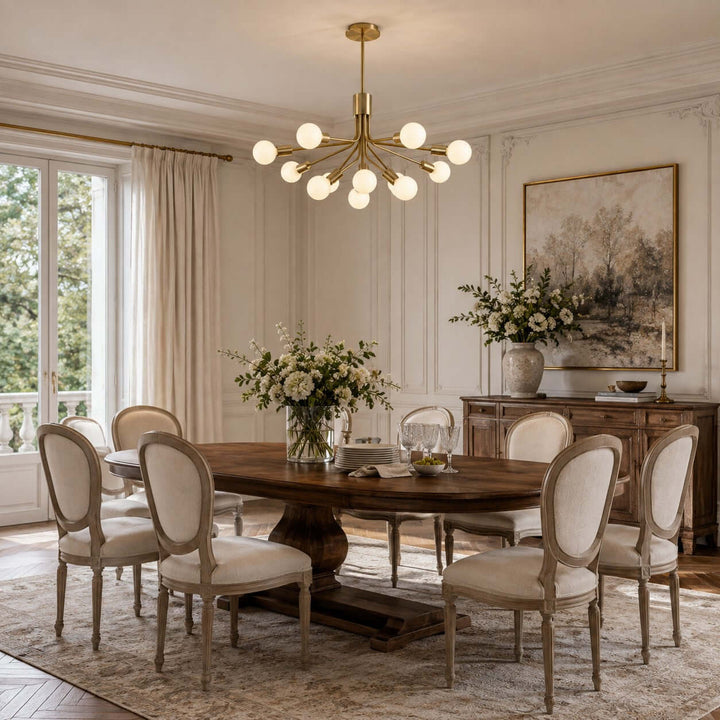 Lurnell Modern Brass Chandelier for Dining Room &amp; Living Room