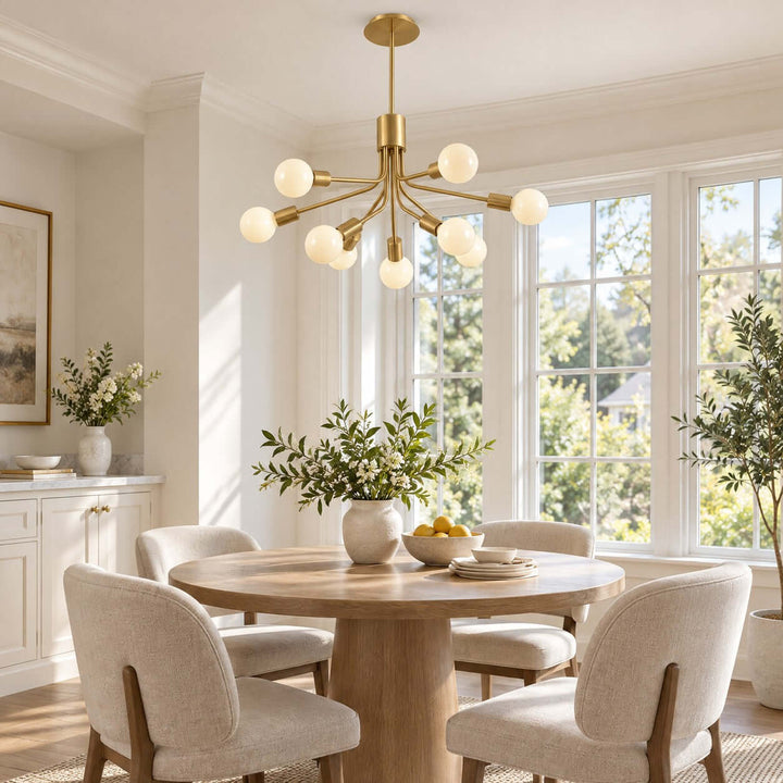 Lurnell Modern Brass Chandelier for Dining Room &amp; Living Room