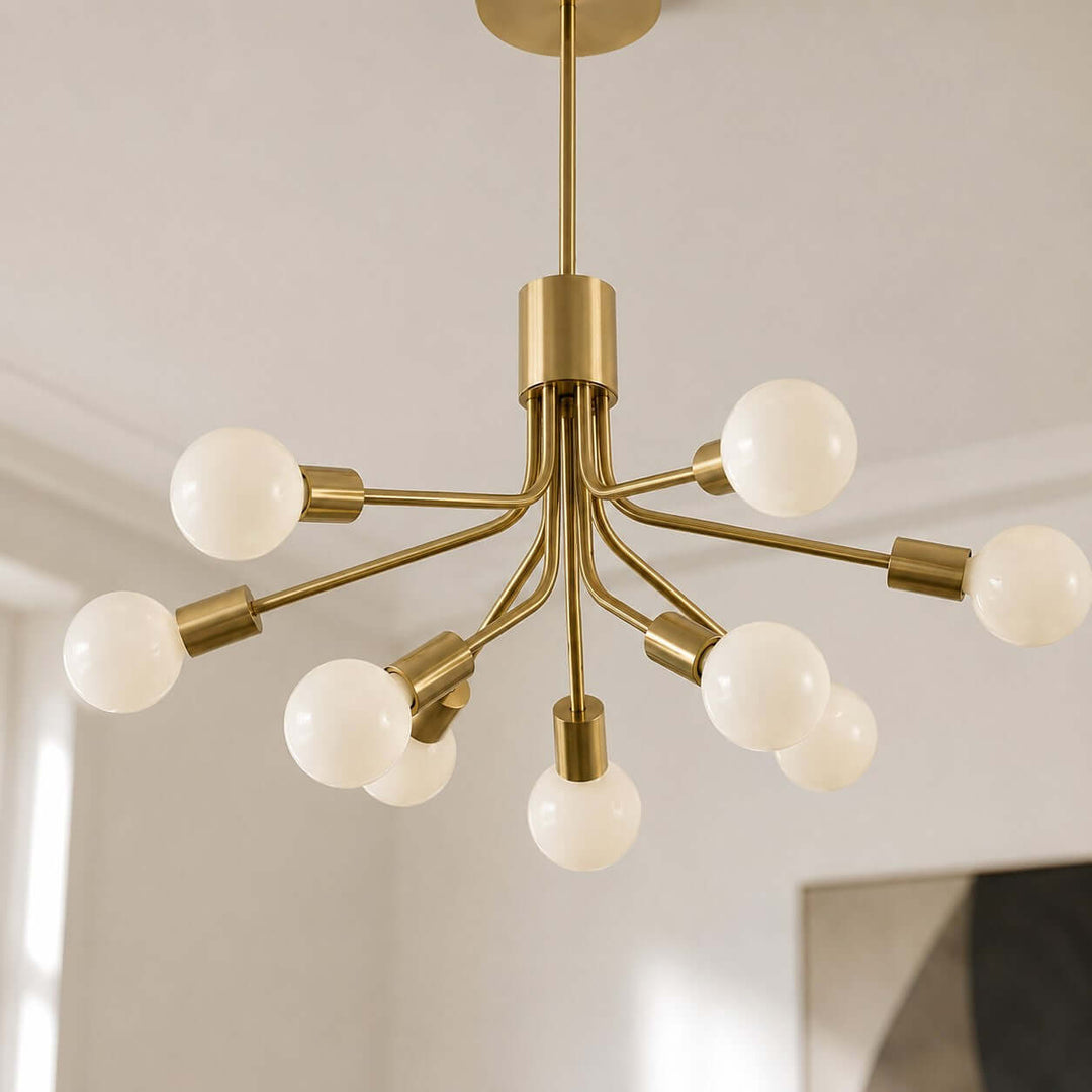 Lurnell Modern Brass Chandelier for Dining Room &amp; Living Room