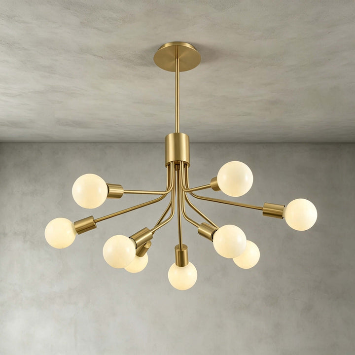 Lurnell Modern Brass Chandelier for Dining Room &amp; Living Room