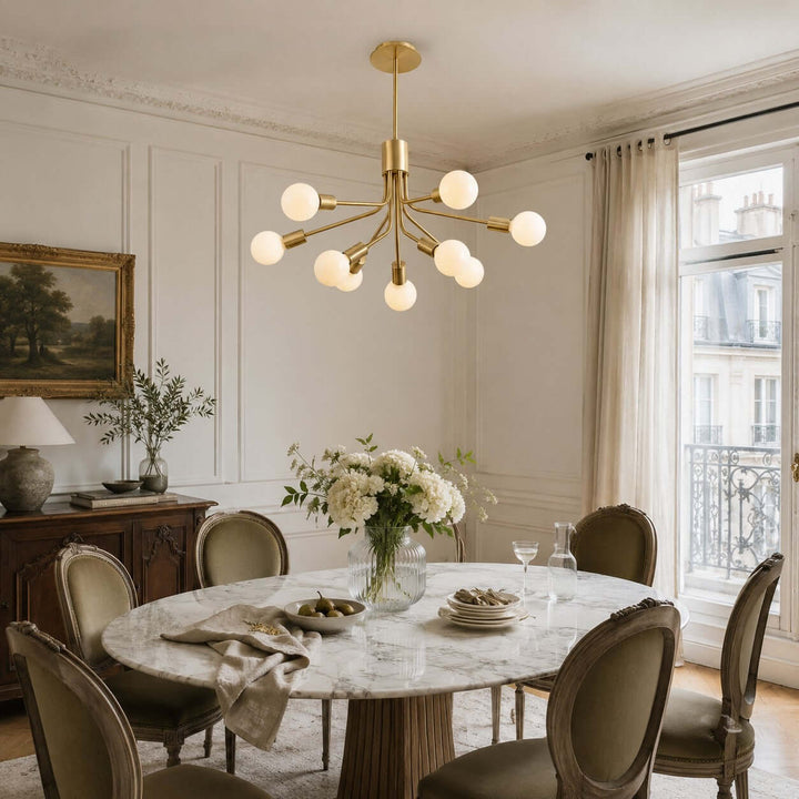 Lurnell Modern Brass Chandelier for Dining Room &amp; Living Room