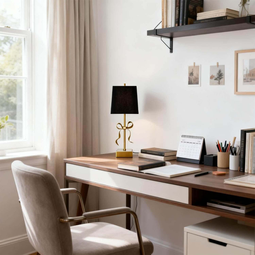 Luvano Table Lamp - French Creative Bow Fabric Reading Lamp