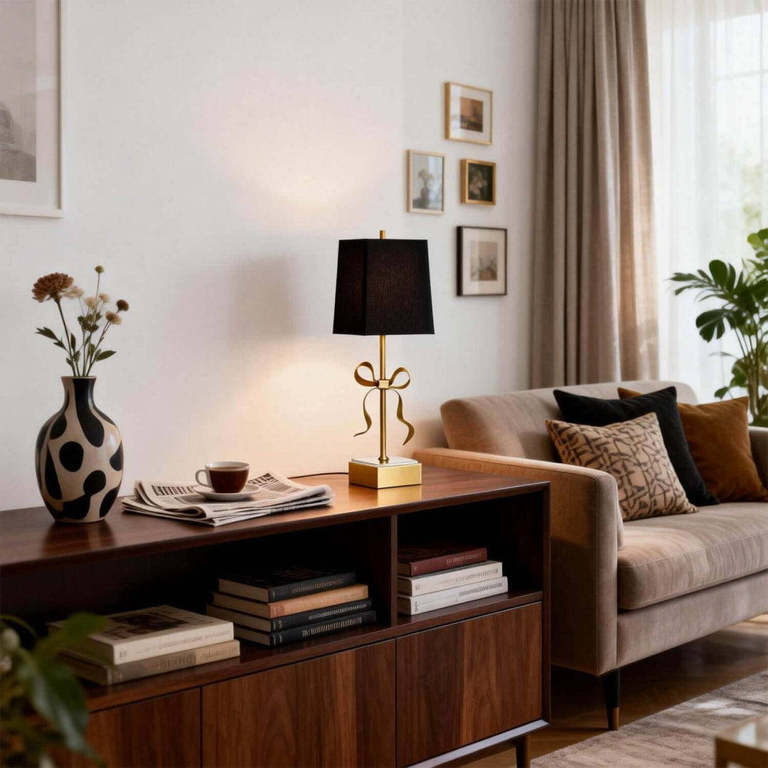 Luvano Table Lamp - French Creative Bow Fabric Reading Lamp