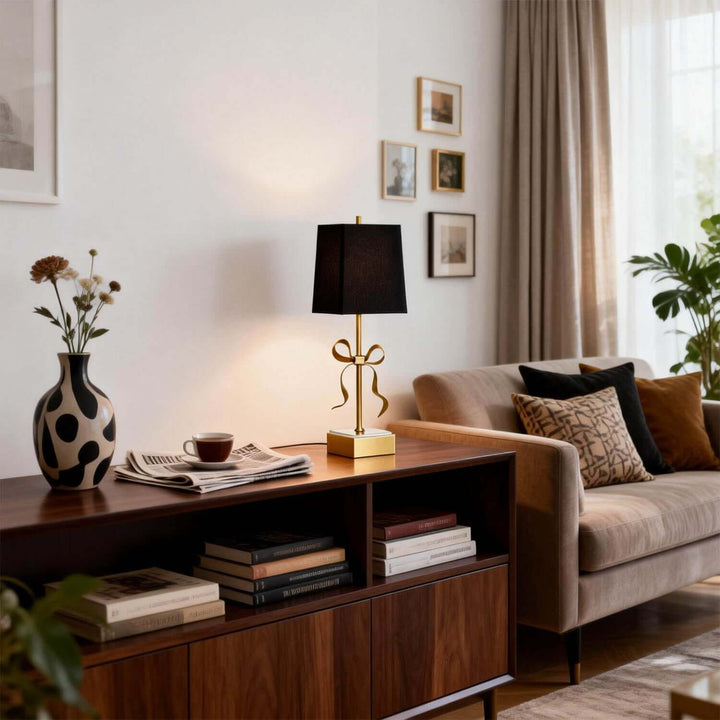 Luvano Table Lamp - French Creative Bow Fabric Reading Lamp