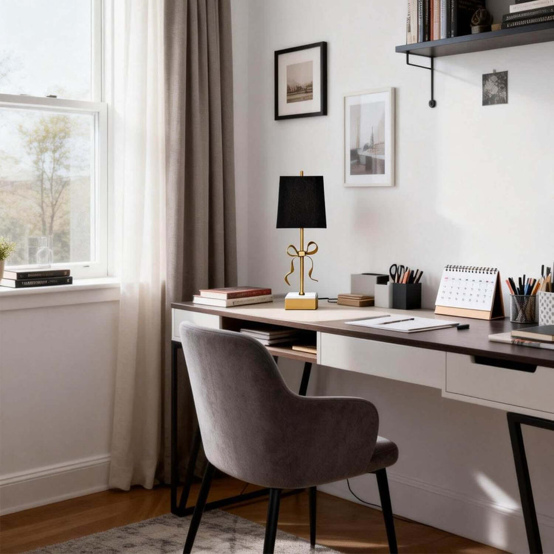 Luvano Table Lamp - French Creative Bow Fabric Reading Lamp