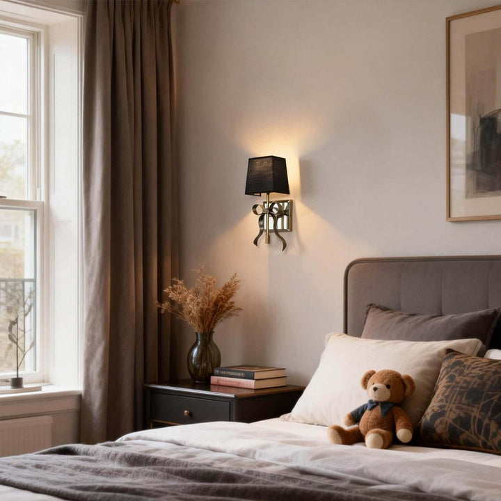 Luvano Wall Light - French Creative Bow Fabric Bedside Lamp
