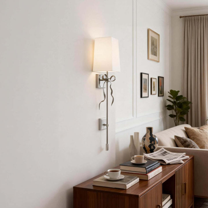 Luvano Wall Light - French Creative Bow Fabric Bedside Lamp