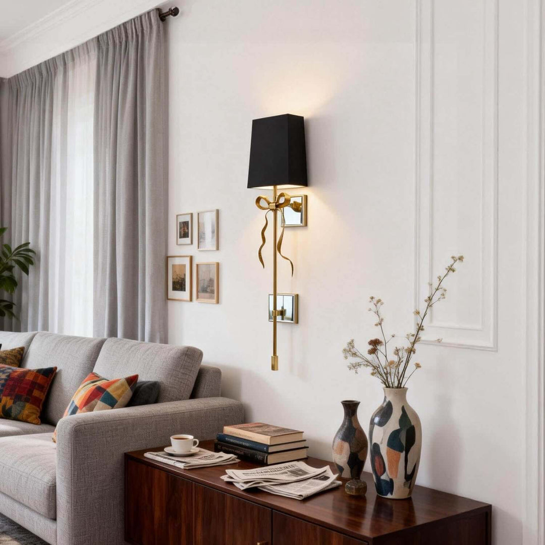 Luvano Wall Light - French Creative Bow Fabric Bedside Lamp